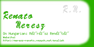 renato meresz business card